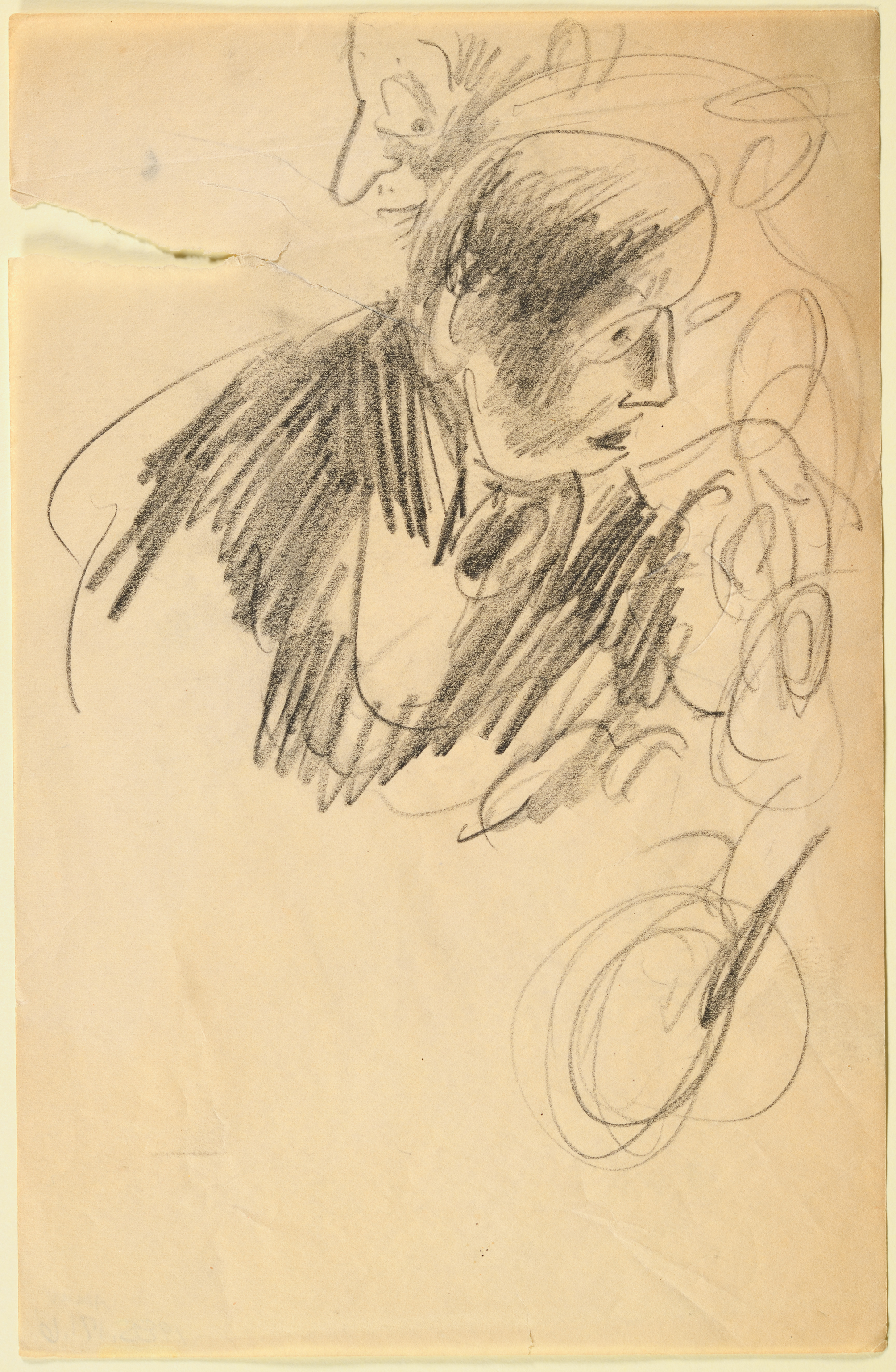 Leaning Man, Face Above